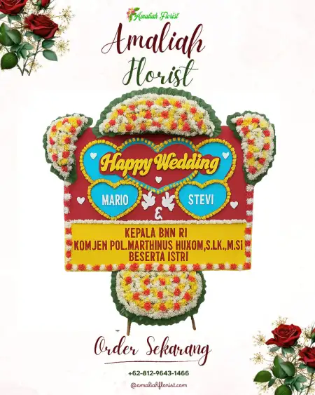 Papan Bunga Pernikahan Dologan
